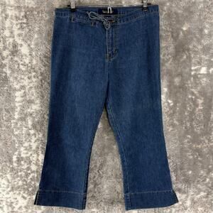 Abercromebie & Fitch Size 4 Cropped Denim Jeans Blue Pants Cotton Blend